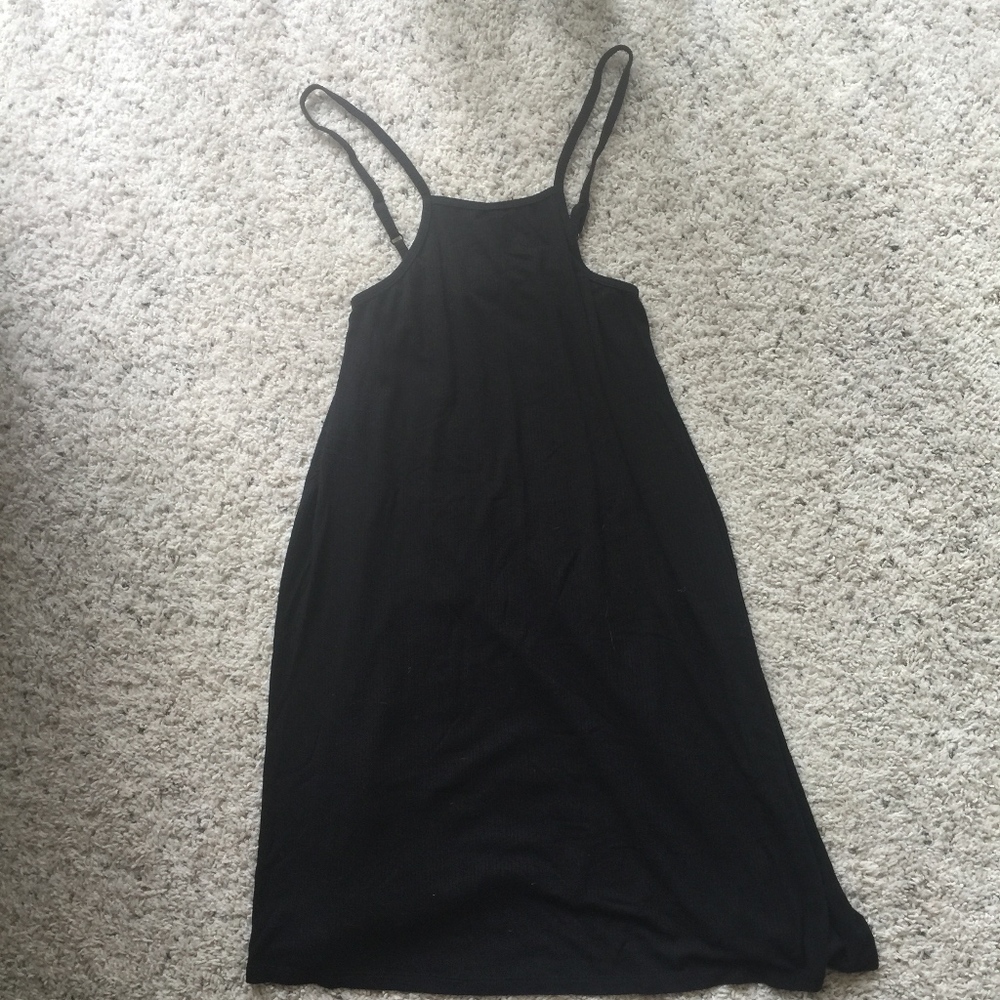 Black High Neck Shift Dress